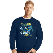 Load image into Gallery viewer, Shirts Crewneck Sweater, Unisex / Small / Navy Mr mRNA