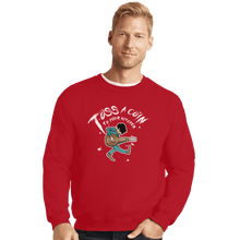 Load image into Gallery viewer, Shirts Crewneck Sweater, Unisex / Small / Red Toss A Coin Pilgrim
