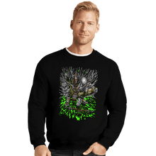 Load image into Gallery viewer, Daily_Deal_Shirts Crewneck Sweater, Unisex / Small / Black Wolf Knight