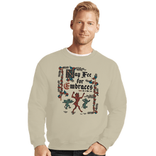 Load image into Gallery viewer, Daily_Deal_Shirts Crewneck Sweater, Unisex / Small / Sand Illuminated Free Hugs
