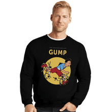 Load image into Gallery viewer, Daily_Deal_Shirts Crewneck Sweater, Unisex / Small / Black The Adventures Of Gump