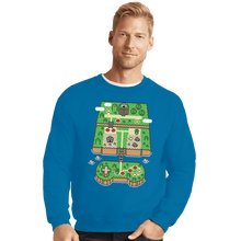 Load image into Gallery viewer, Shirts Crewneck Sweater, Unisex / Small / Sapphire Super Console World