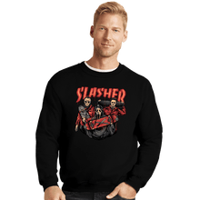 Load image into Gallery viewer, Daily_Deal_Shirts Crewneck Sweater, Unisex / Small / Black Slasher Club