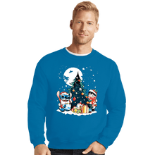 Load image into Gallery viewer, Daily_Deal_Shirts Crewneck Sweater, Unisex / Small / Sapphire Christmas Ohana