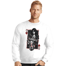 Load image into Gallery viewer, Secret_Shirts Crewneck Sweater, Unisex / Small / White Mad Wonderland