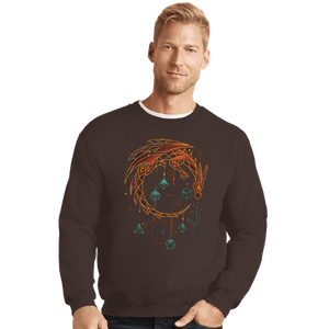 Daily_Deal_Shirts Crewneck Sweater, Unisex / Small / Dark Chocolate Draconic Dice Keeper