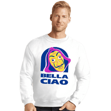 Load image into Gallery viewer, Shirts Crewneck Sweater, Unisex / Small / White Bella Ciao Tacos