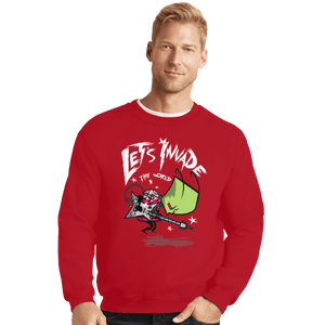 Shirts Crewneck Sweater, Unisex / Small / Red Zim Pilgrim