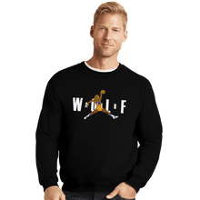 Load image into Gallery viewer, Shirts Crewneck Sweater, Unisex / Small / Black Air Wolf '85