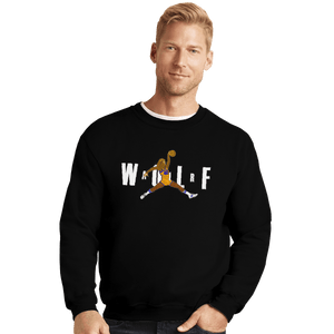Shirts Crewneck Sweater, Unisex / Small / Black Air Wolf '85