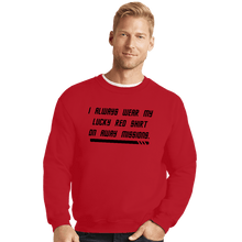 Load image into Gallery viewer, Daily_Deal_Shirts Crewneck Sweater, Unisex / Small / Red Lucky Red Shirt