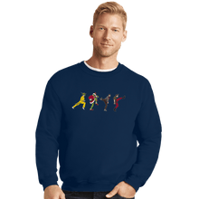 Load image into Gallery viewer, Shirts Crewneck Sweater, Unisex / Small / Navy Carrey Walks