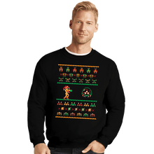 Load image into Gallery viewer, Shirts Crewneck Sweater, Unisex / Small / Black We Wish You A Metroid Christmas