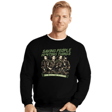 Load image into Gallery viewer, Daily_Deal_Shirts Crewneck Sweater, Unisex / Small / Black Supernatural Ghostbusters