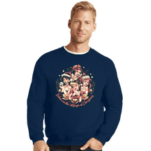 Load image into Gallery viewer, Daily_Deal_Shirts Crewneck Sweater, Unisex / Small / Navy Christmas Princesses