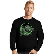 Load image into Gallery viewer, Daily_Deal_Shirts Crewneck Sweater, Unisex / Small / Black Cthulhu Says Hi