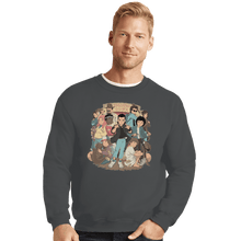 Load image into Gallery viewer, Shirts Crewneck Sweater, Unisex / Small / Charcoal Stranger Anime