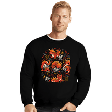 Load image into Gallery viewer, Daily_Deal_Shirts Crewneck Sweater, Unisex / Small / Black Tiny Dragon Dice