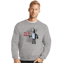 Load image into Gallery viewer, Shirts Crewneck Sweater, Unisex / Small / Sports Grey Kill All Humans
