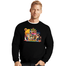 Load image into Gallery viewer, Secret_Shirts Crewneck Sweater, Unisex / Small / Black Select 90s Anime Hero
