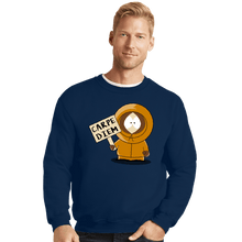 Load image into Gallery viewer, Shirts Crewneck Sweater, Unisex / Small / Navy Carpe Diem