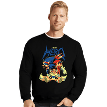 Load image into Gallery viewer, Daily_Deal_Shirts Crewneck Sweater, Unisex / Small / Black Team Hero