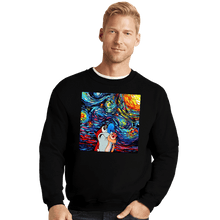 Load image into Gallery viewer, Secret_Shirts Crewneck Sweater, Unisex / Small / Black Van Gogh Never Experienced Space Madness!