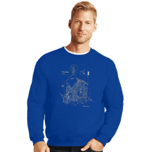 Load image into Gallery viewer, Shirts Crewneck Sweater, Unisex / Small / Royal Blue Trojan Rabbit