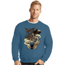 Load image into Gallery viewer, Shirts Crewneck Sweater, Unisex / Small / Indigo Blue Books