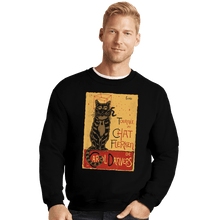 Load image into Gallery viewer, Shirts Crewneck Sweater, Unisex / Small / Black Chat Flerken