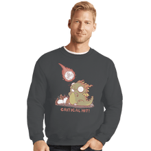 Load image into Gallery viewer, Shirts Crewneck Sweater, Unisex / Small / Charcoal Critical Hit