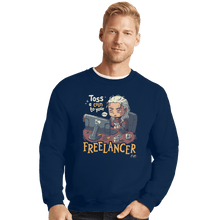 Load image into Gallery viewer, Shirts Crewneck Sweater, Unisex / Small / Navy Freelancer Of Blaviken
