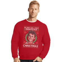 Load image into Gallery viewer, Shirts Crewneck Sweater, Unisex / Small / Red Righteous Christmas