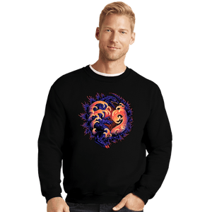 Daily_Deal_Shirts Crewneck Sweater, Unisex / Small / Black Wave Of Destruction