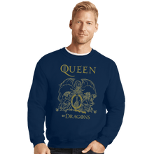 Load image into Gallery viewer, Shirts Crewneck Sweater, Unisex / Small / Navy Queen Of Dragons