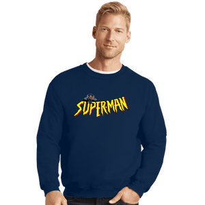 Daily_Deal_Shirts Crewneck Sweater, Unisex / Small / Navy Confused Heroes