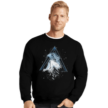 Load image into Gallery viewer, Shirts Crewneck Sweater, Unisex / Small / Black Wings of Silver Nerves of Steel