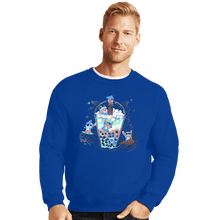 Load image into Gallery viewer, Secret_Shirts Crewneck Sweater, Unisex / Small / Royal Blue Boba Stitch