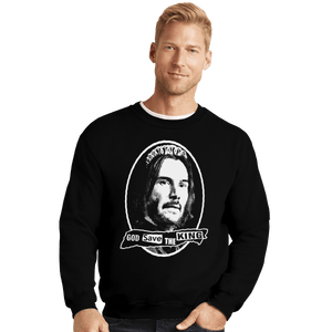 Shirts Crewneck Sweater, Unisex / Small / Black God Save The King