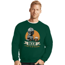 Load image into Gallery viewer, Shirts Crewneck Sweater, Unisex / Small / Forest Beer Is Part Of My Religion