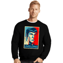 Load image into Gallery viewer, Daily_Deal_Shirts Crewneck Sweater, Unisex / Small / Black Live Long