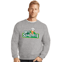 Load image into Gallery viewer, Secret_Shirts Crewneck Sweater, Unisex / Small / Sports Grey Mom's Spaghetti