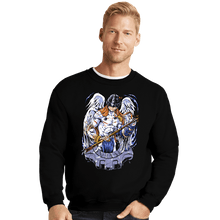 Load image into Gallery viewer, Daily_Deal_Shirts Crewneck Sweater, Unisex / Small / Black Battle Angemon