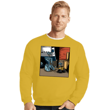 Load image into Gallery viewer, Secret_Shirts Crewneck Sweater, Unisex / Small / Gold Imposter Robot