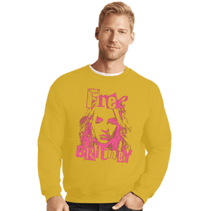 Shirts Crewneck Sweater, Unisex / Small / Gold Free Britney Daisy
