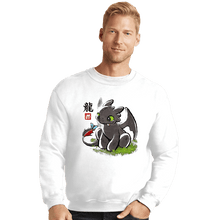 Load image into Gallery viewer, Shirts Crewneck Sweater, Unisex / Small / White Dragon Ink