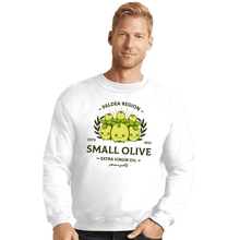 Load image into Gallery viewer, Shirts Crewneck Sweater, Unisex / Small / White Small Olive