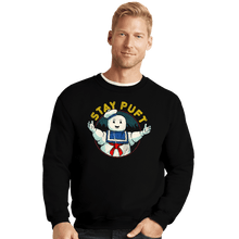 Load image into Gallery viewer, Shirts Crewneck Sweater, Unisex / Small / Black Stay Puft