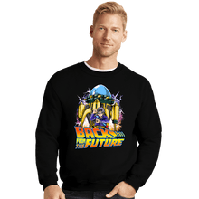 Load image into Gallery viewer, Daily_Deal_Shirts Crewneck Sweater, Unisex / Small / Black Back From The Future