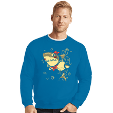 Load image into Gallery viewer, Shirts Crewneck Sweater, Unisex / Small / Sapphire Tsundere Shark